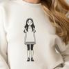 Free Stylized Portrait Vector An SVG file representing a stylized portrait of a girl.