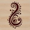 An ornate paisley shape for design embellishment, created as a scalable vector graphic (SVG).