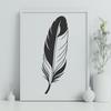 Single Bird Feather Vector Illustration An illustration of a single bird feather in vector format.