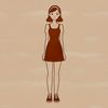 Young Girl Clip Art Design Free Download A young female character in a minimalist design, created as a vector graphic for digital use.