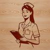 Vector Nurse Silhouette for Designers Female nurse silhouette in vector format, ideal for professional use.