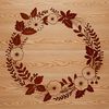 Interlocking Flower Wreath Vector Art A floral wreath design made from interlocking elements in vector format.