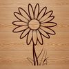 Beautiful Single Flower SVG Art A high-resolution vector illustration of a single daisy flower with detailed petals and center.