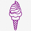 Colorful Ice Cream Cone Design A colorful illustration of a scoop of ice cream on a cone, suitable for vector graphics.