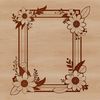 A decorative floral frame made up of intricate lines and shapes suitable for vector art design.