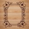 A vector frame design suitable for cutting machines like Cricut or laser cutters.