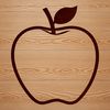 A Ripe Apple Illustration for Design A high-quality digital representation of a ripe apple, suitable for graphic design and printing.