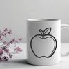 Ripe Fruit Vector Graphics Design A colorful illustration of a ripe apple with smooth skin.