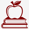 Apple Inspired School Book Cover SVG SVG design of a school textbook with an apple logo on the cover.