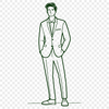 Beautiful Male Clip Art Design An illustration of a male figure with simple lines, suitable for various graphic design purposes.
