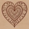 A colorful, intricate mandala design featuring a heart shape, suitable for vector graphics and cutting machines.