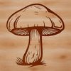 Free Vector Art Mushroom Design An SVG graphic design of a mushroom for various applications.