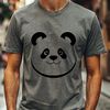 Simple Vector Art of a Cute Panda Animal An illustration of a wild animal, specifically a panda, depicted in a simple and scalable vector format.