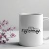 Free Pickup Truck Vector Graphic A detailed illustration of a pickup truck, suitable for vector art and design.