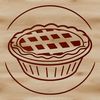 Beautiful Baked Goods SVG Design A simple illustration of a traditional fruit pie with a lattice crust.