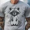A raccoon illustration in vector format, suitable for digital designs and crafts.