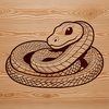 Serpent Graphic Design Template A detailed design of a serpent for use as a graphic element or template.