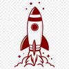 Vector Spaceship Design for Cutting Machines A futuristic spaceship with a metallic body and multiple engines, designed in vector art for digital cutting machines.