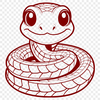 Snake Illustration in Vector Format A stylized illustration of a snake in vector format, suitable for various applications.
