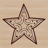 Stylized Star Design for Digital Art A stylized star design suitable for various applications including digital art and craft projects.