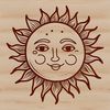 A stylized illustration of the Sun, suitable for graphic design and printing.