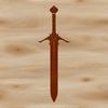 Medieval Sword Vector Graphic A high-resolution vector graphic illustration of a medieval-style sword.