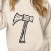 Hand Tool SVG Graphic A vector graphic representation of a traditional axe used in various industries.