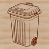 Beautiful Trash Can Vector Icon Vector illustration of a trash can with a lid, suitable for clip art and design projects.
