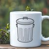 Minimalist Waste Container SVG Design An SVG design element featuring a minimalist waste disposal container, ideal for use in digital designs.