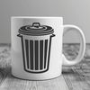 Elegant Bin Design SVG Illustrative trash can icon in vector format.