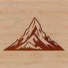 A scalable graphic representation of a mountain landscape, suitable for various design applications.