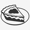 Beautiful Pie Clip Art A graphic illustration of a pie with various design elements.