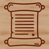 A paper diploma or certificate represented as a scroll.