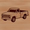 A beautiful pickup truck illustration in SVG format. A detailed illustration of a pickup truck with a sturdy design.