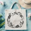 Beautiful Decorative Floral Wreath Design An editable vector artwork of a decorative floral wreath suitable for cutting machines and laser cutters.