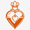 Beautiful Religious SVG Clip Art Design A sacred heart icon in vector format, suitable for digital designs.