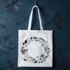 A detailed floral wreath design suitable for vector graphics.