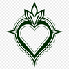 Christian Faith Iconography Vector illustration of the Sacred Heart, a symbol of devotion in Christian faith.