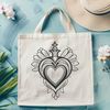 Sacred Heart Icon Illustration in Vector Format Religious iconography illustration of the Sacred Heart in vector format.