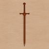 A detailed vector illustration of a medieval-style sword, suitable for use in graphic design projects.