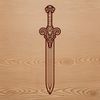 Free Sword Clip Art for Design Projects A simple illustration of a sword with a detailed blade and hilt, suitable for vector design projects.