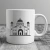 Synagogue Architectural Design SVG Illustration Illustration of a synagogue building with architectural details, suitable for vector art designs.