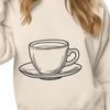 Tea Time Illustration SVG A ceramic teacup with a handle, designed as a vector graphic for use in various digital projects.