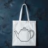 Beautiful SVG Teapot Design A high-resolution vector design of a teapot, ideal for printing or cutting with a Cricut machine.
