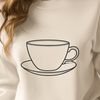 Beautiful Clip Art Teapot A simple teacup illustration with a clean design.