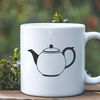Free Vector Tea Pot Graphics A teapot graphic illustration designed as vector art, ideal for digital cutting machines and stencils.