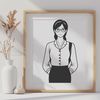 Woman in a Teaching Role A simple illustration of a woman in a teaching profession, suitable for education-themed projects.