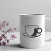 Beautiful Tea Cup Vector Illustration Vector illustration of a teacup with a handle and rim, ideal for graphic design projects.