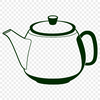 Whimsical Tea Vessel Illustration A stylized illustration of a teapot for graphic design and digital crafts.