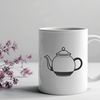 Free Vector Design of a Teapot A simple vector design illustration of a teapot with a pouring spout.